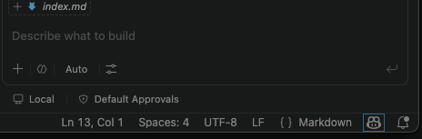 GitHub sign-in icon in the status bar