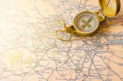 compass and map