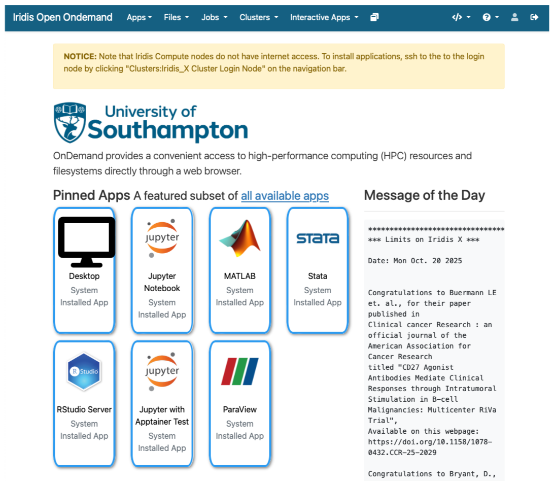 Iridis On Demand: A web portal to the University of Southampton’s HPC Cluster, Iridis