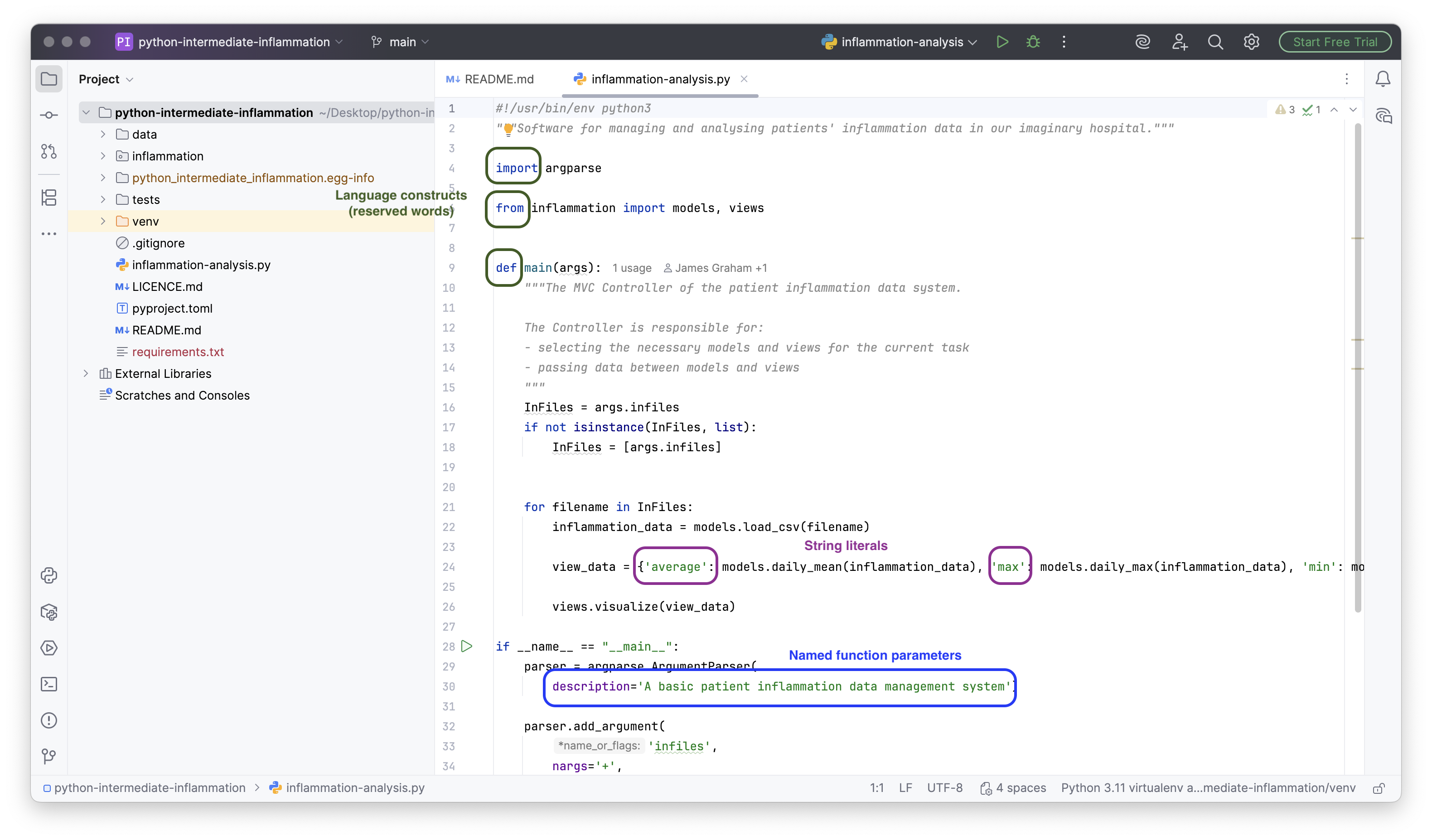 Syntax Highlighting Functionality in PyCharm