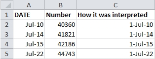 So, so ambiguous, it is even confusing Excel